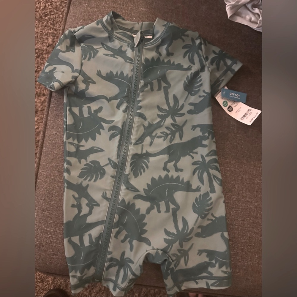 Carter’s Dinosaur Zip Swimsuit | 18 Months | UPF 50+ | NWT